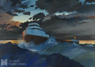 The Edmund Fitzgerald Off the Apostles